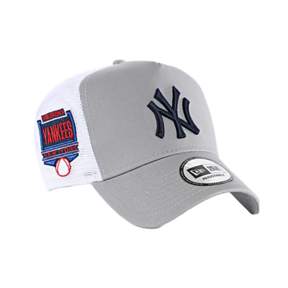 New Era NY Grey Trucker Patch