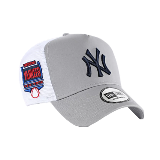 New Era NY Grey Trucker Patch
