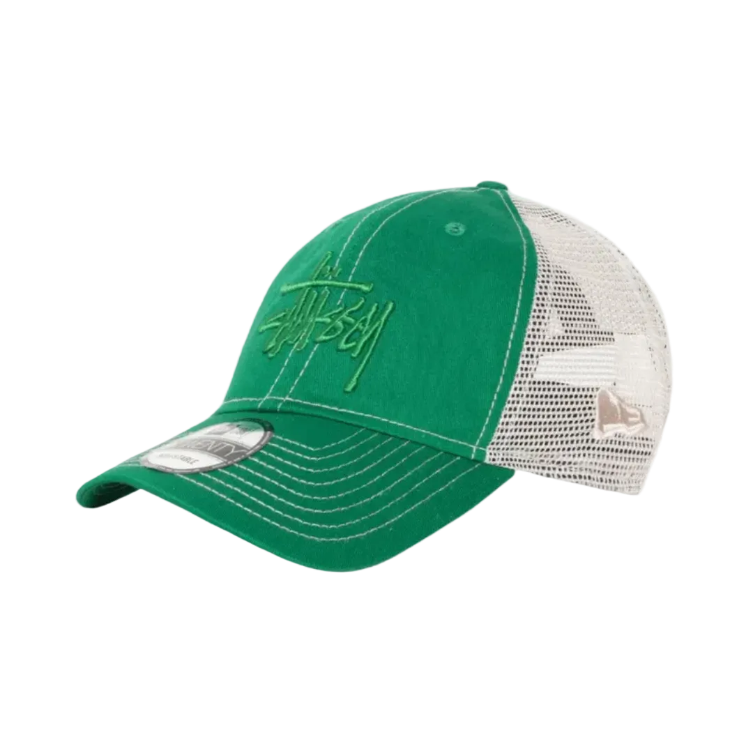 New Era Stussy Trucker Green