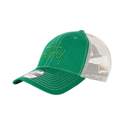 New Era Stussy Trucker Green