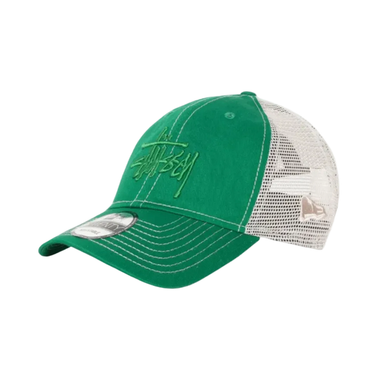 New Era Stussy Trucker Green