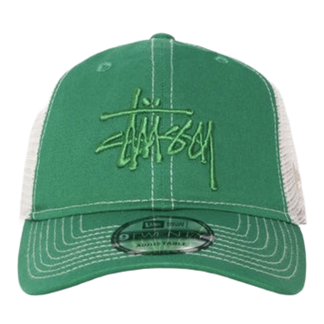 New Era Stussy Trucker Green
