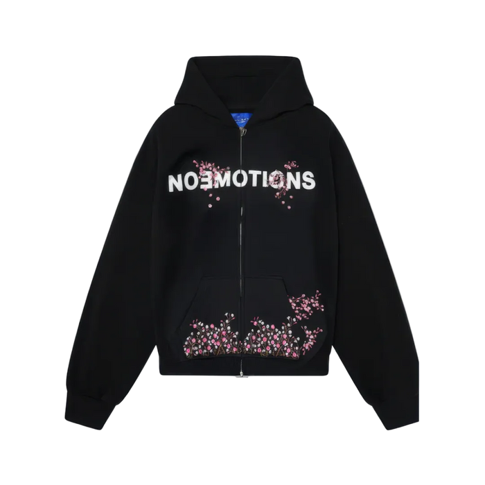 NoEmotions Blossom Zip Hoodie Black