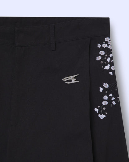 NoEmotions Flower Jort Black
