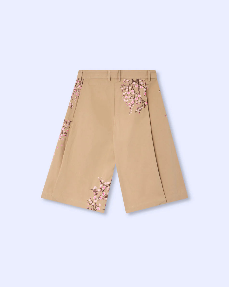 NoEmotions Flower Jort Brown