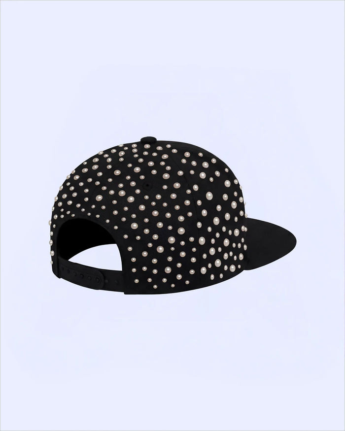 NoEmotions Pearl Hat Black