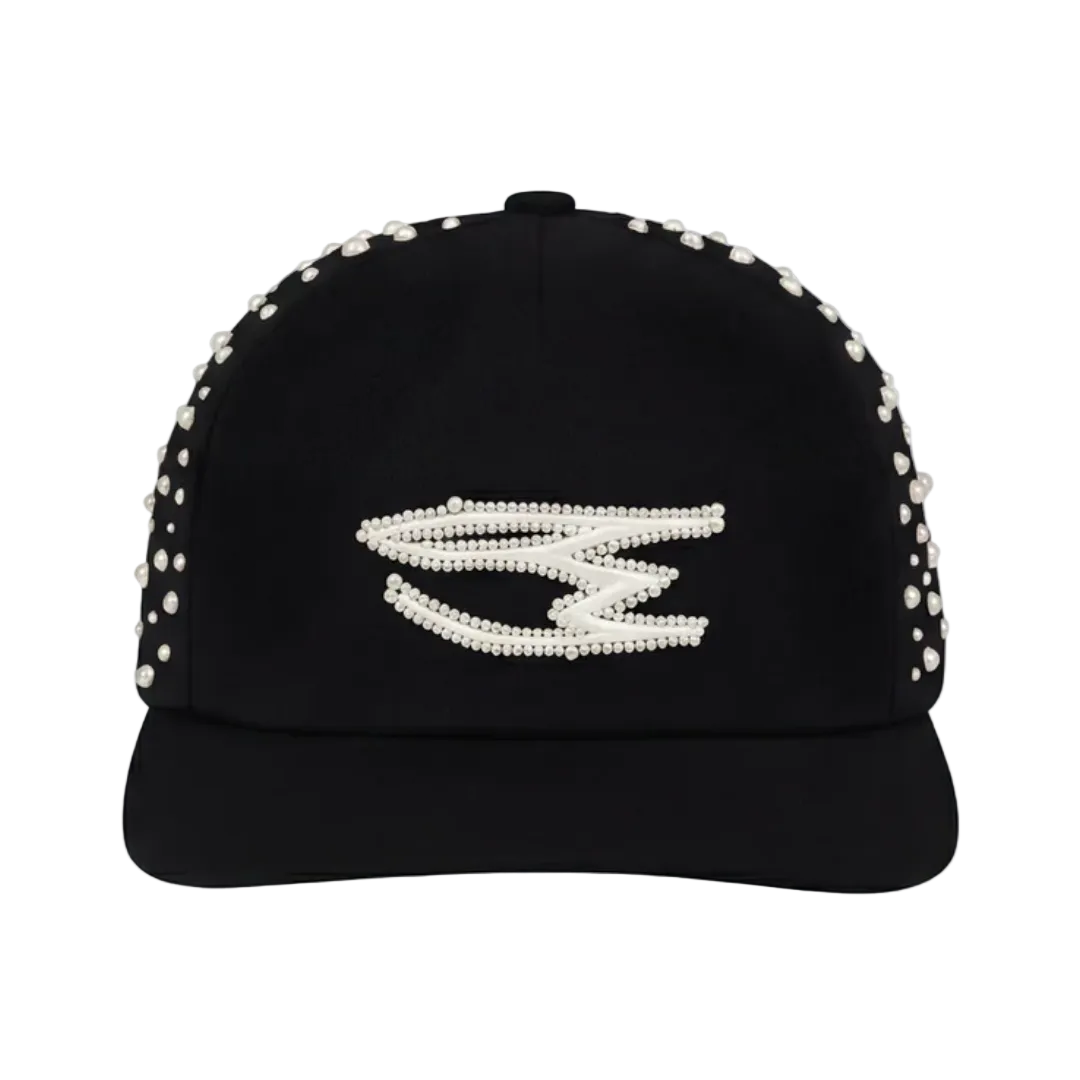 NoEmotions Pearl Hat Black