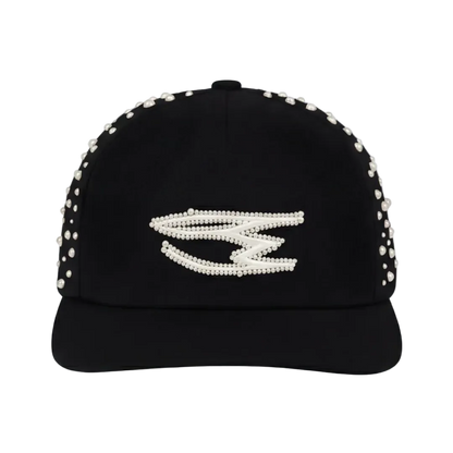 NoEmotions Pearl Hat Black