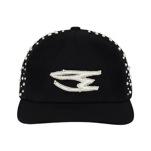 NoEmotions Pearl Hat Black