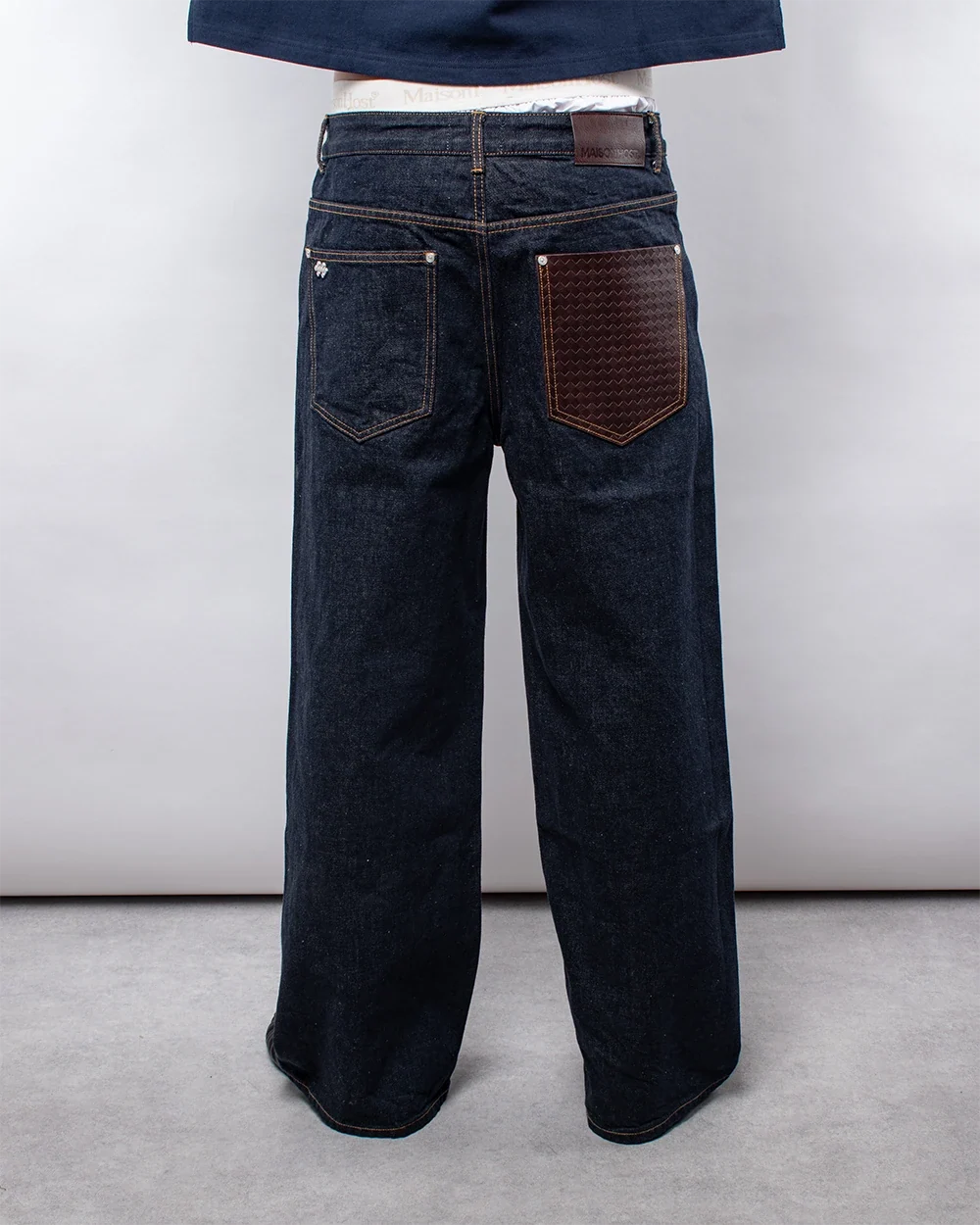 Host Raw Leather Pocket Jeans