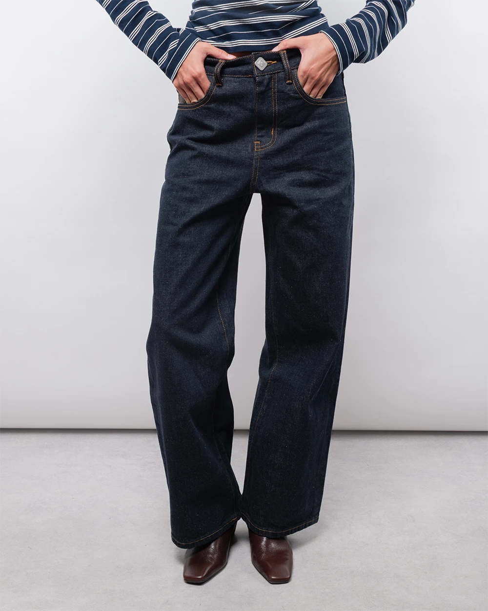 Host Raw Leather Pocket Jeans