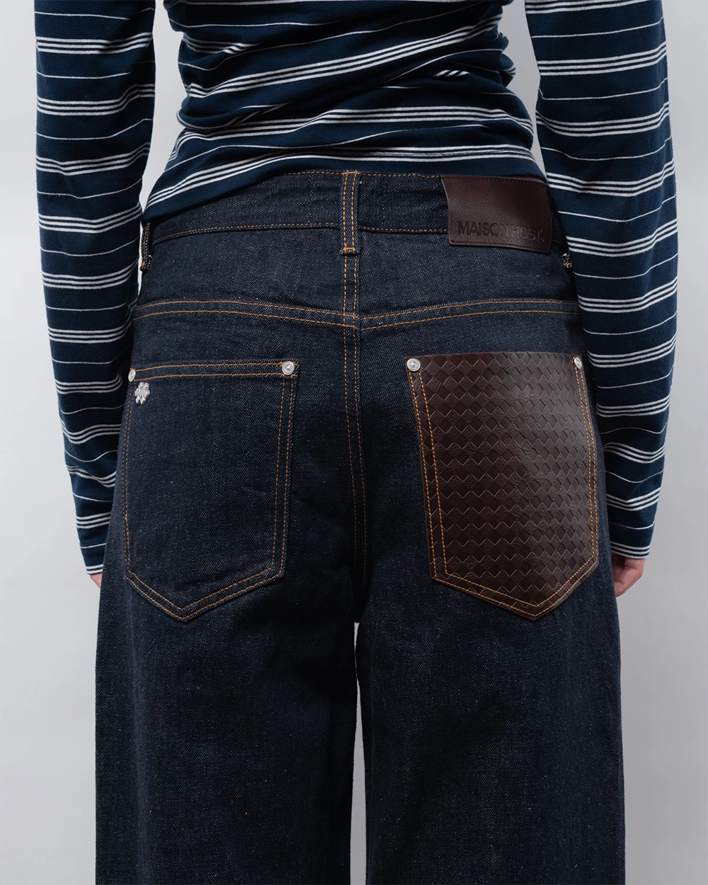 Host Raw Leather Pocket Jeans