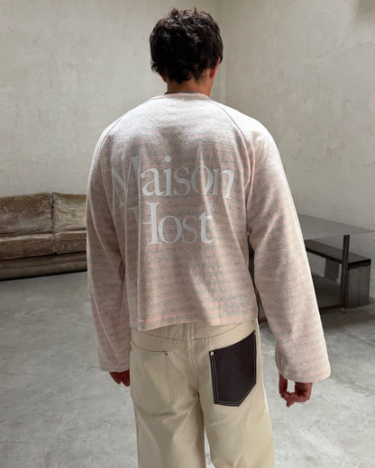 Host Striped Rag Pink Long Sleeve