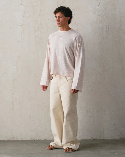 Host Striped Rag Pink Long Sleeve