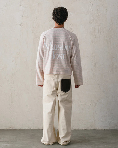Host Striped Rag Pink Long Sleeve