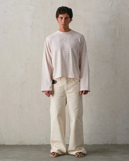 Host Striped Rag Pink Long Sleeve