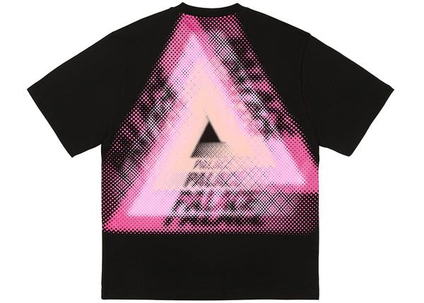 Palace – T-Shirt in Rosa mit dreifarbigem Farbverlauf