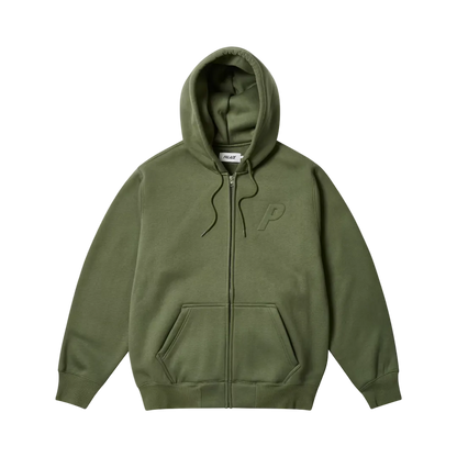 Palace Embossed Zip Olive