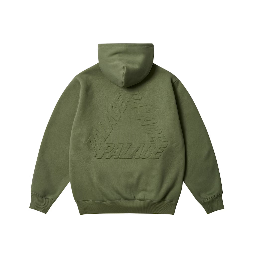 Palace Embossed Zip Olive