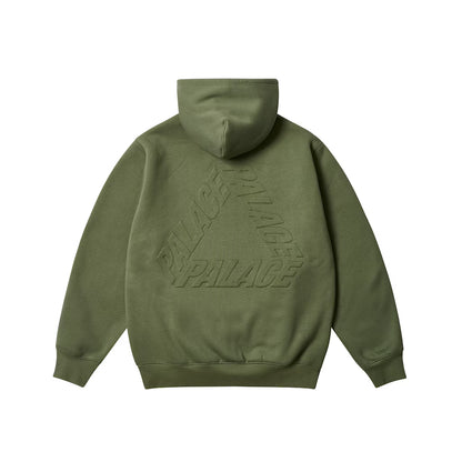 Palace Embossed Zip Olive