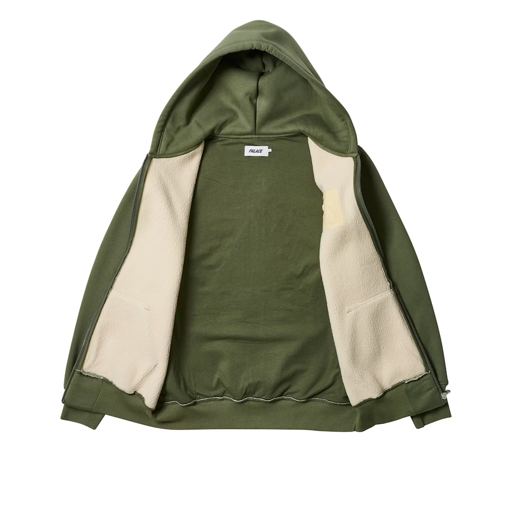 Palace Embossed Zip Olive