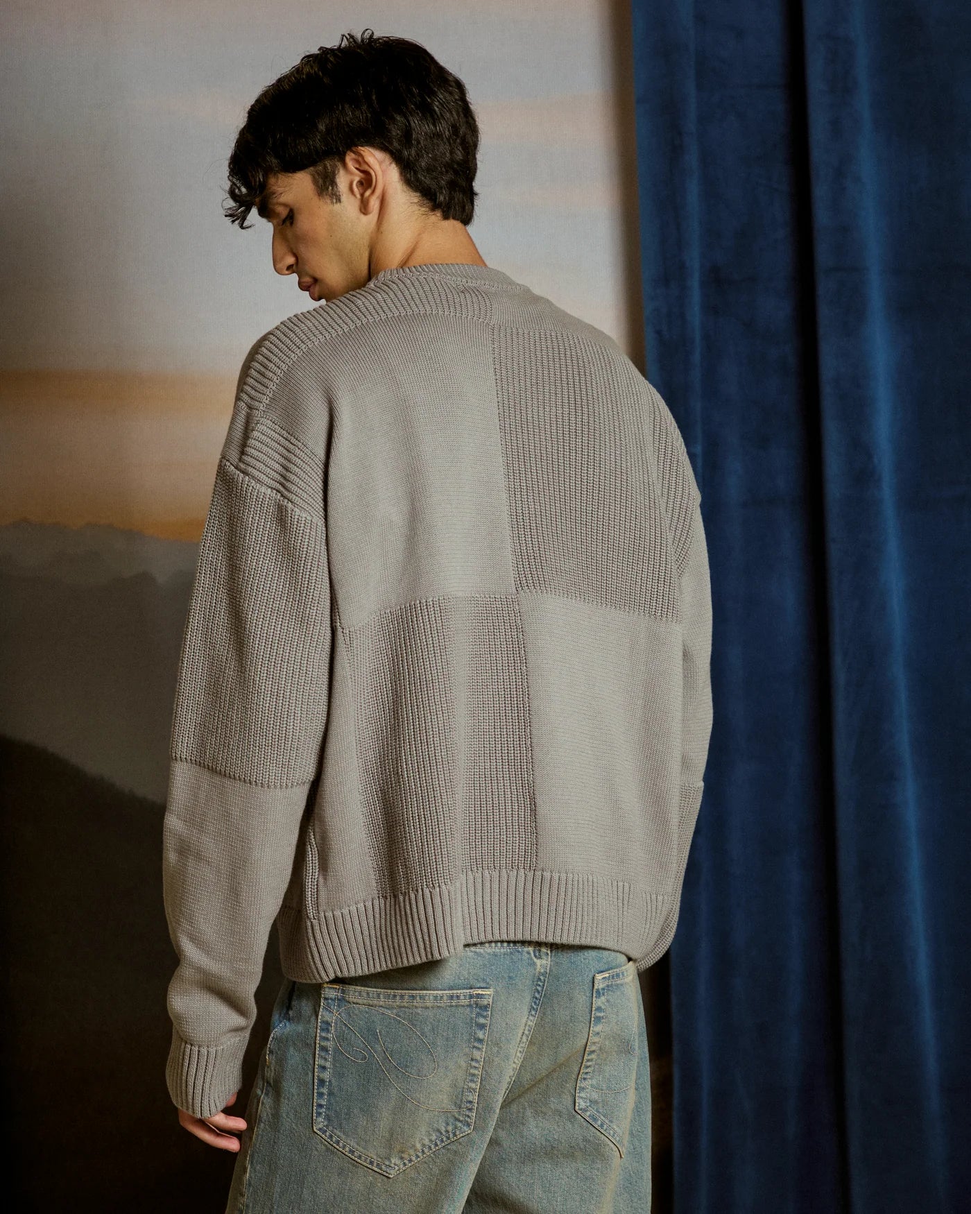 Palard The Art of Chess Knit Sweater Grey