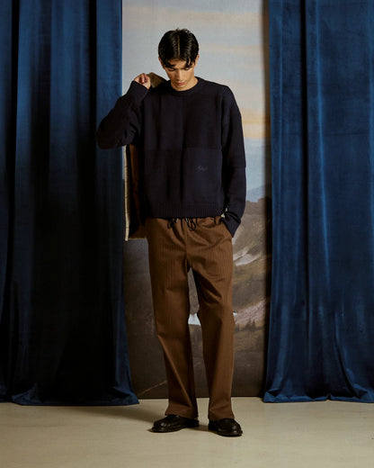 Palard The Art of Chess Knit Sweater Navy