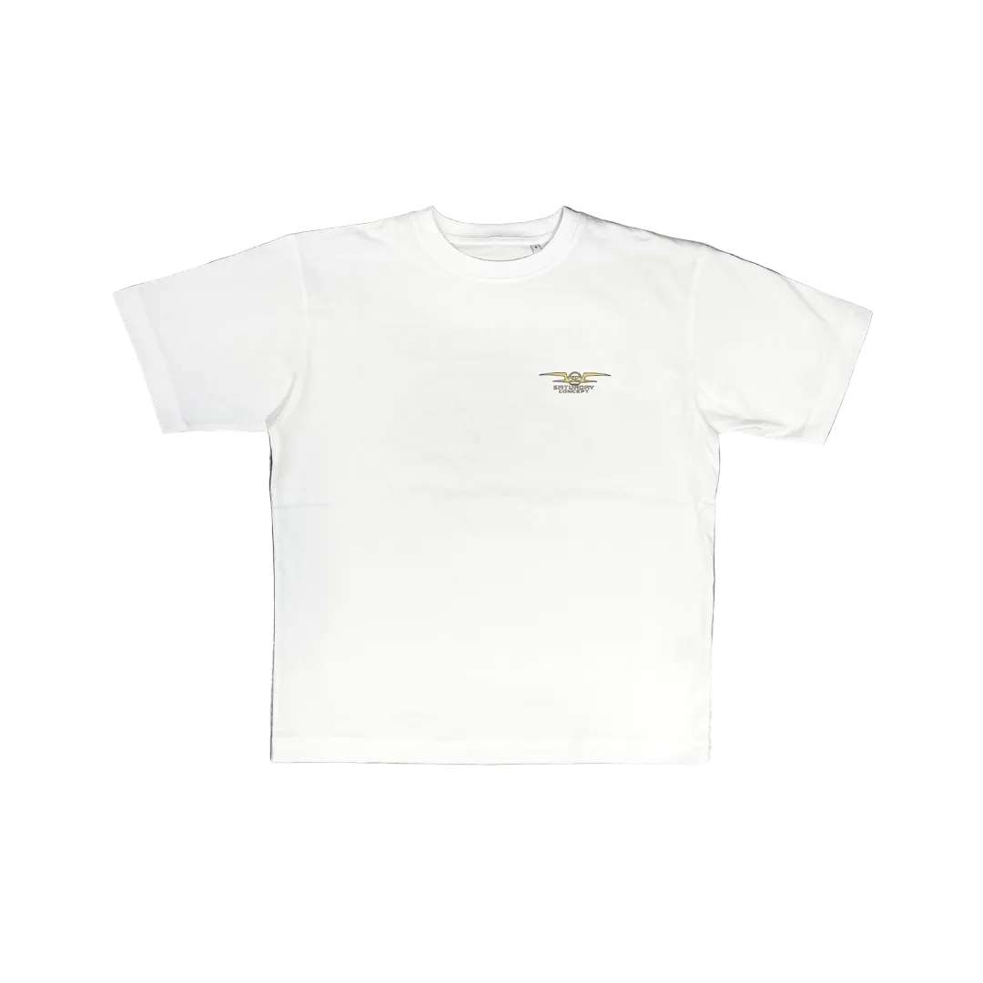 Saturday Car 600 Tee White