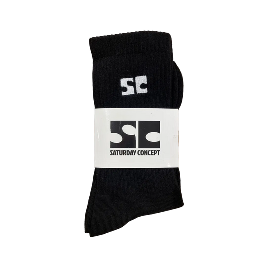 Saturday Logo Socks Black