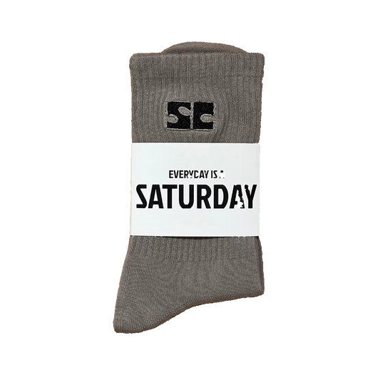 Saturday Logo Socks Grey