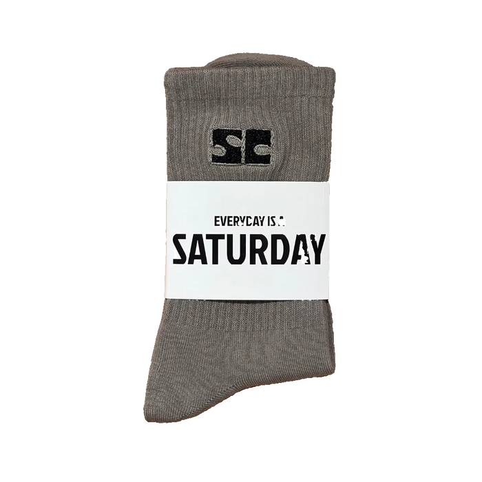 Saturday Logo Socks Grey