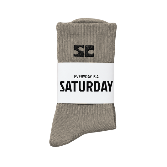 Saturday Logo Socks Grey