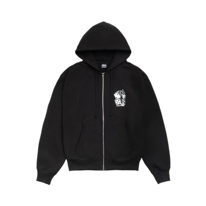 Stussy Tall Dice Zip Hoodie Schwarz