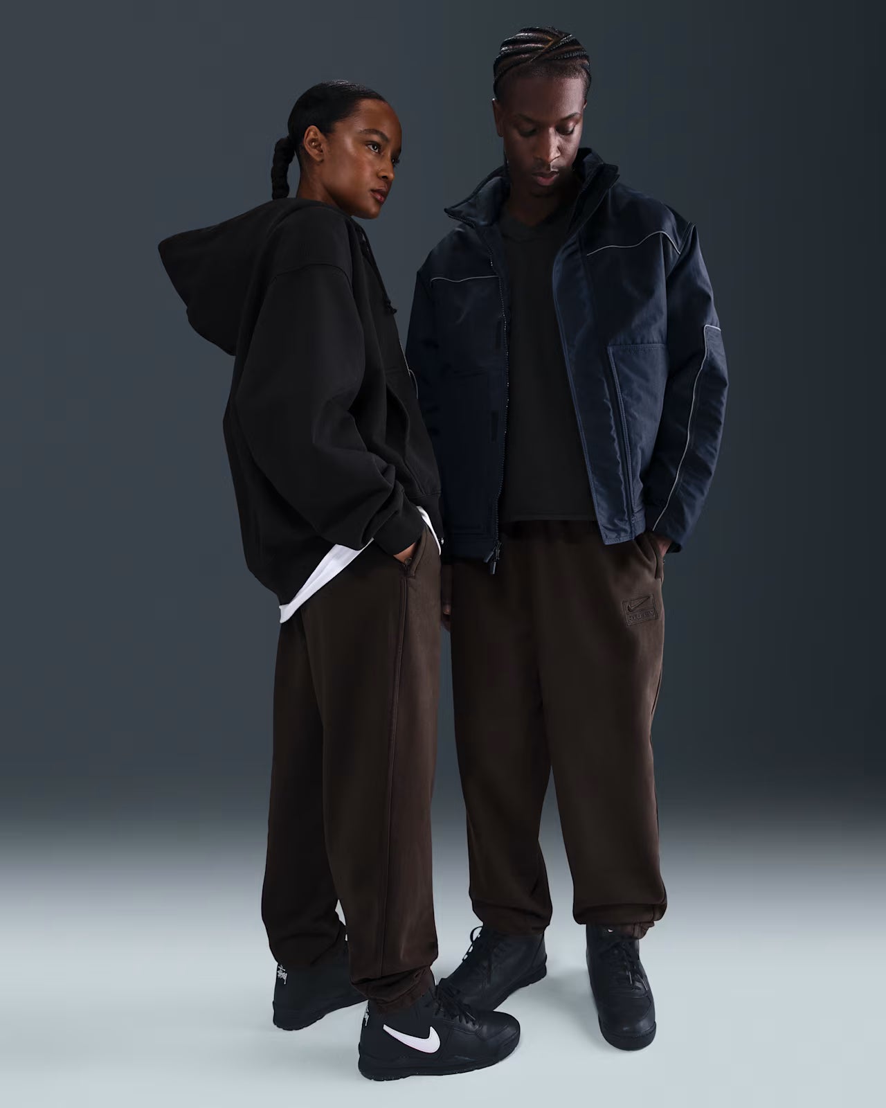 Stussy x Nike Hose Braun