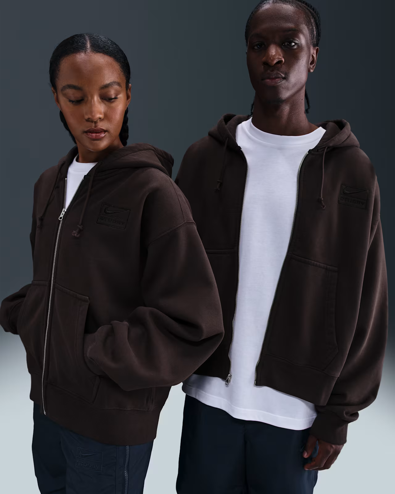 Stussy x Nike Zip Brown