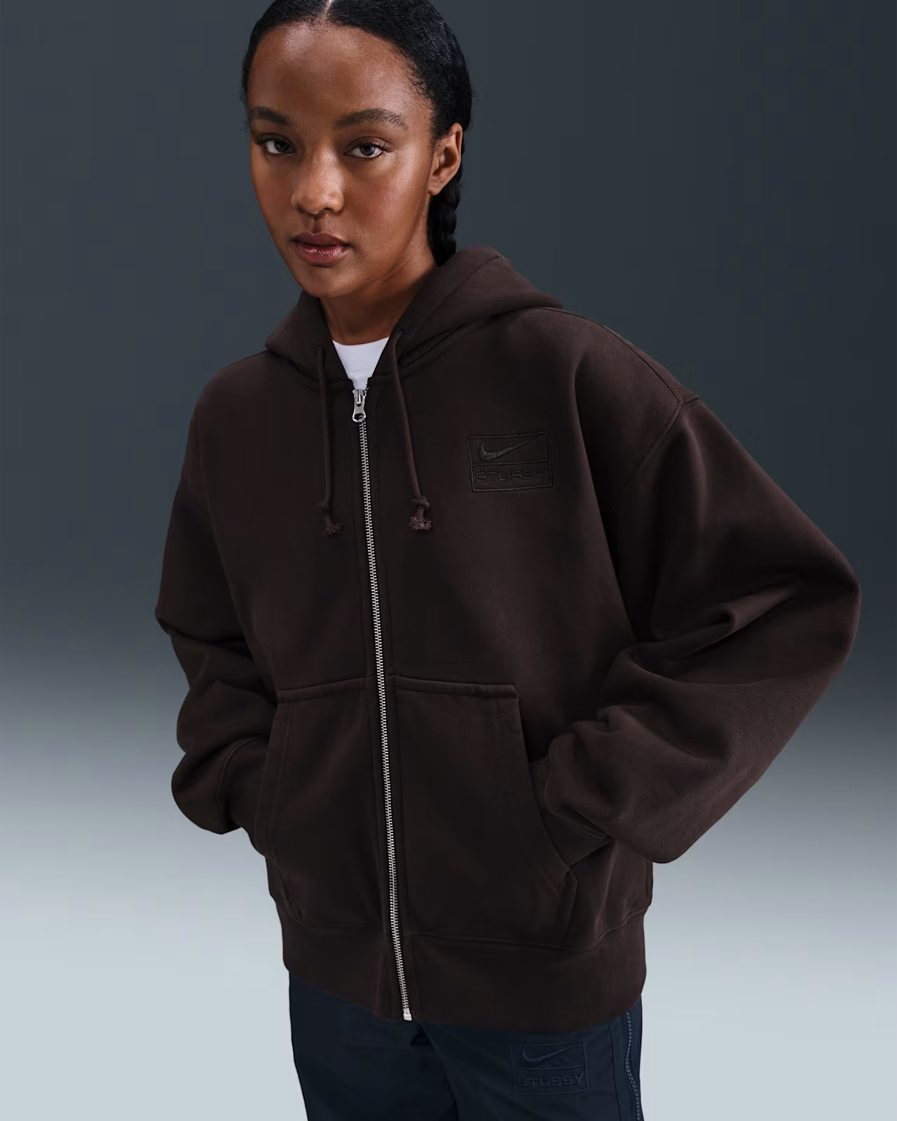 Stussy x Nike Zip Brown