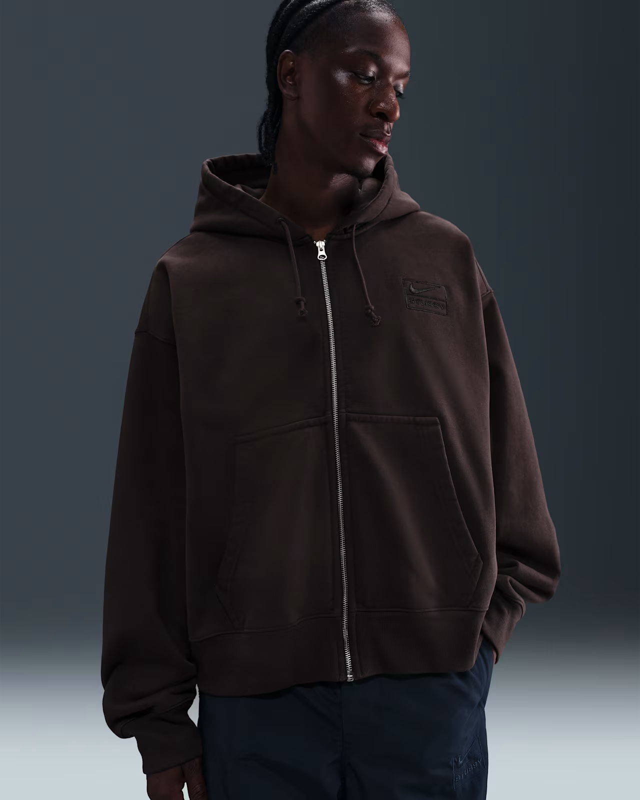 Stussy x Nike Zip Brown