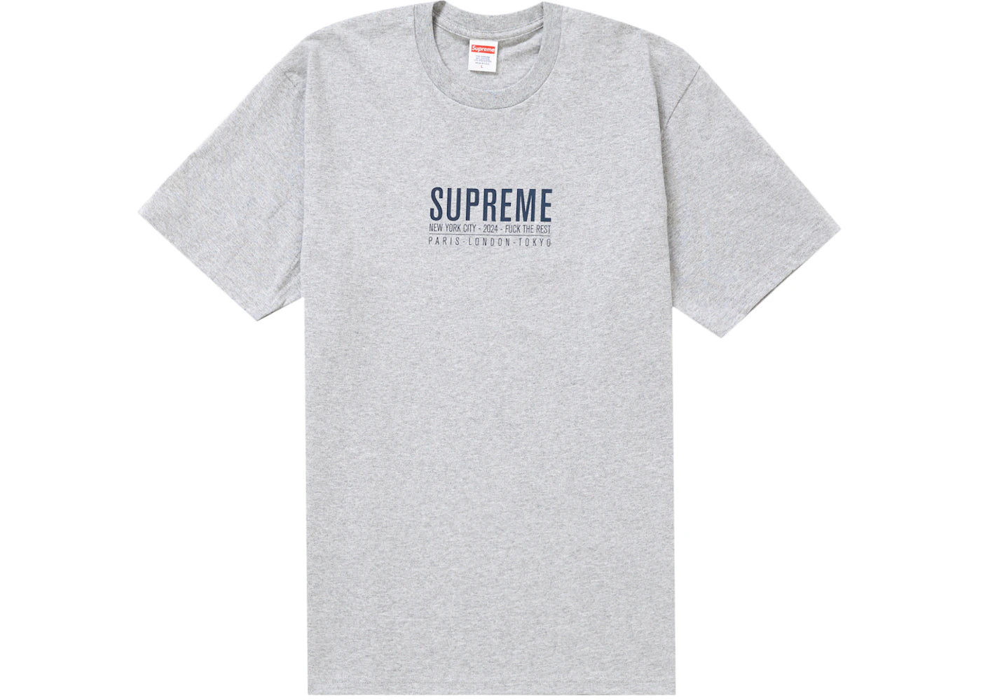 T Shirt Supreme Paris Grey