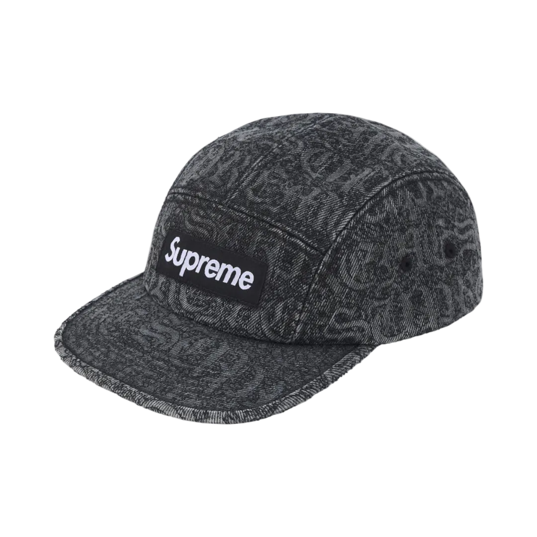 Supreme 5 Panel Denim Camp Cap Schwarz