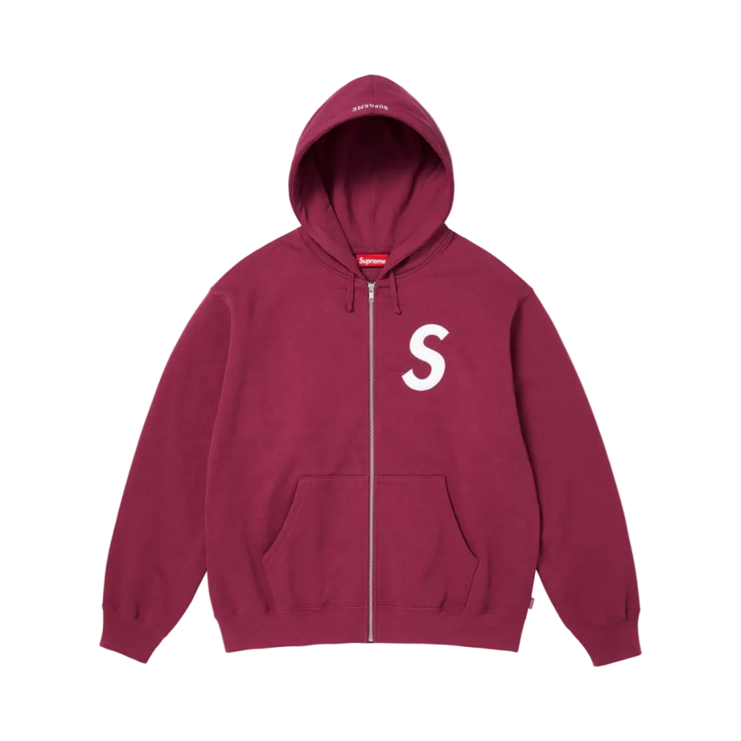 Supreme Bordeaux Zip Hoodie