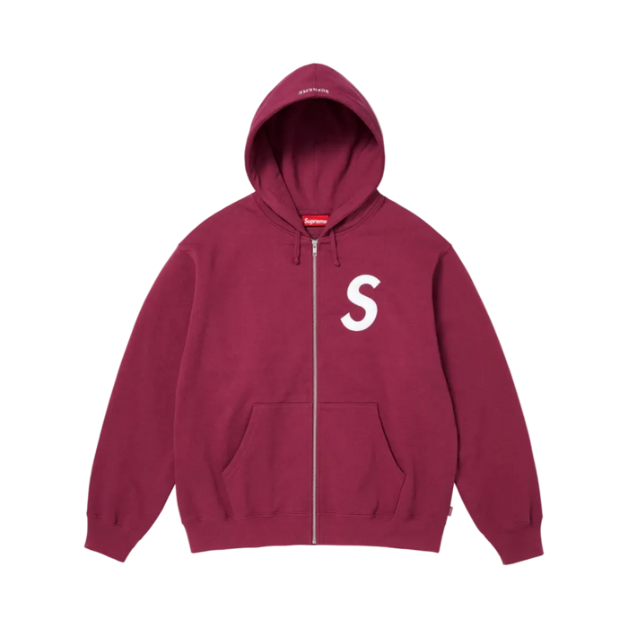 Supreme Bordeaux Zip Hoodie