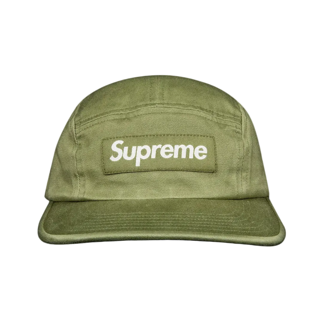 Supreme Cap 5 Panel Washed Olive