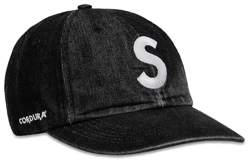 Supreme Cordura Denim S Logo 6-Panel Schwarz