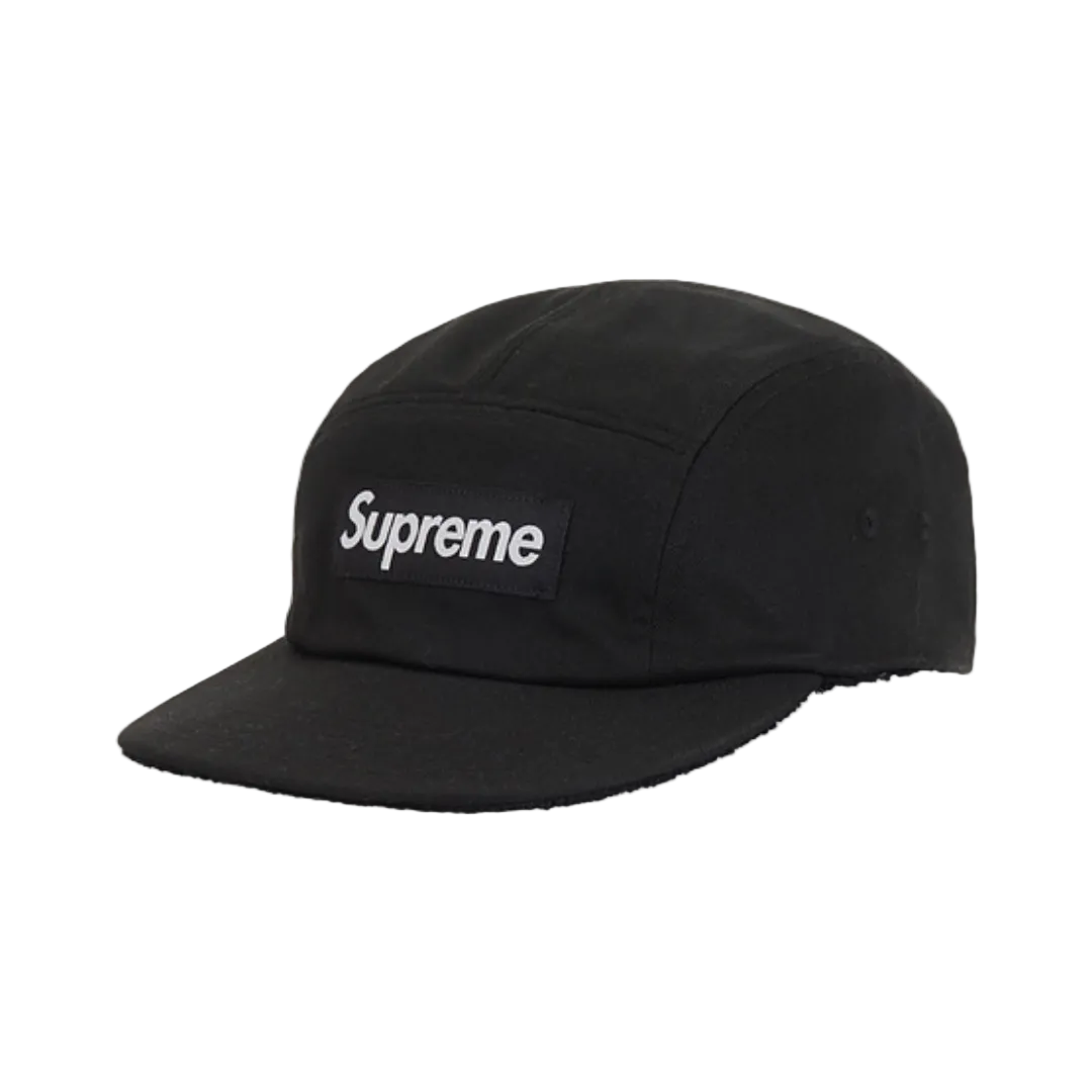 Supreme Reversible Terry Camp Cap Black