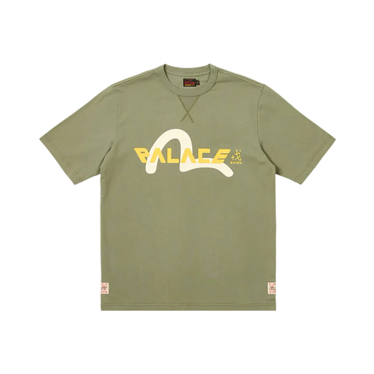 Palace – T-Shirt „Evisu“ in Olivgrün