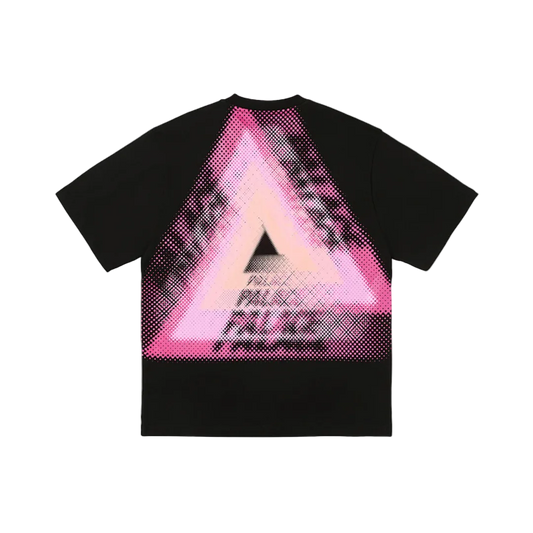 Palace – T-Shirt in Rosa mit dreifarbigem Farbverlauf