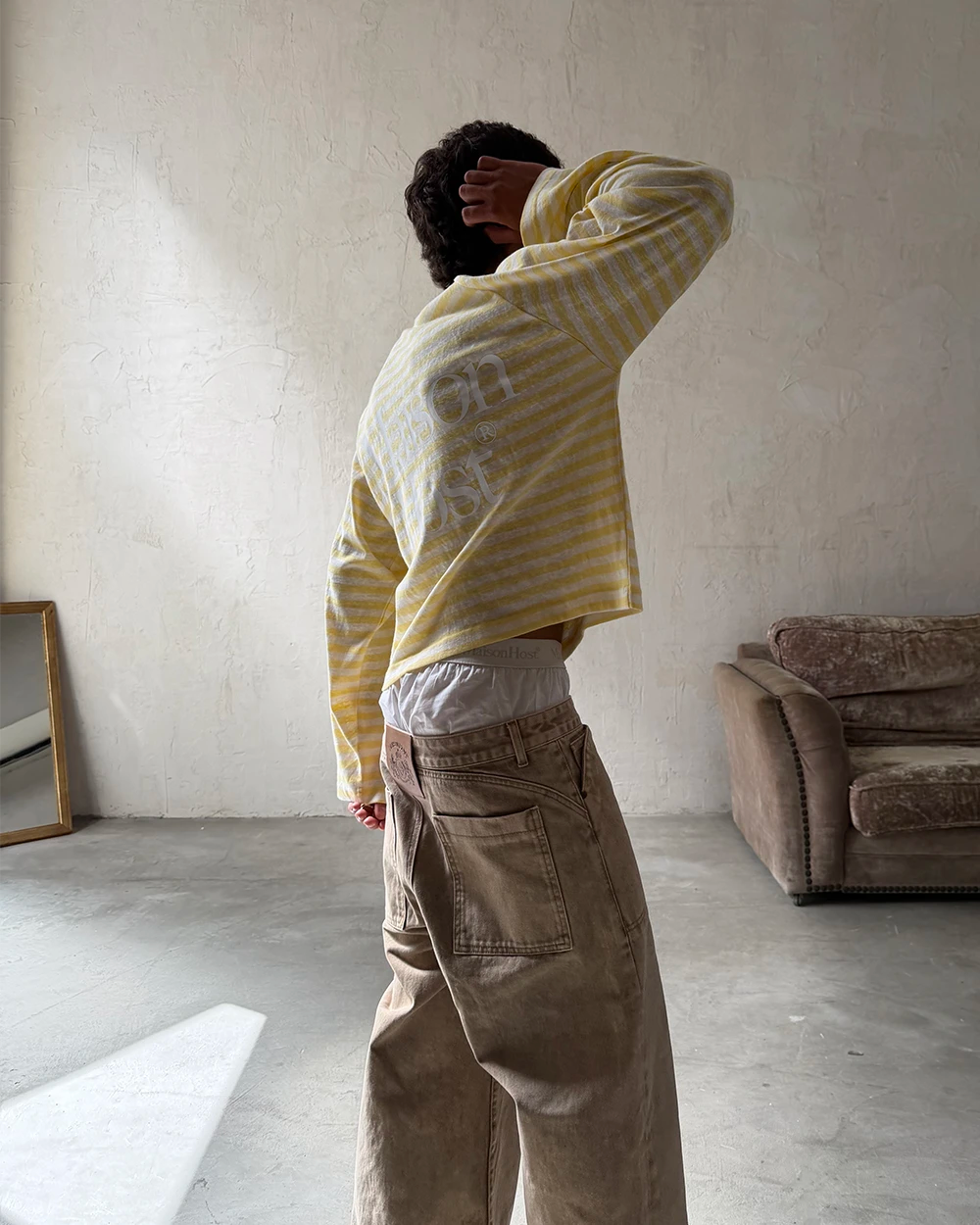 Host Striped Rag Yellow Long Sleeve
