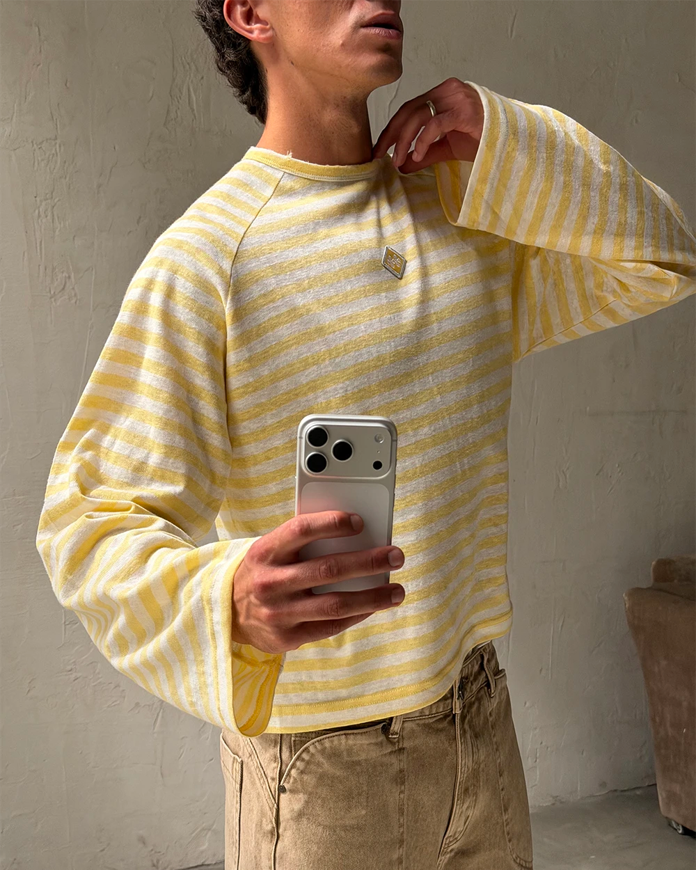 Host Striped Rag Yellow Long Sleeve