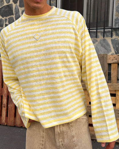 Host Striped Rag Yellow Long Sleeve