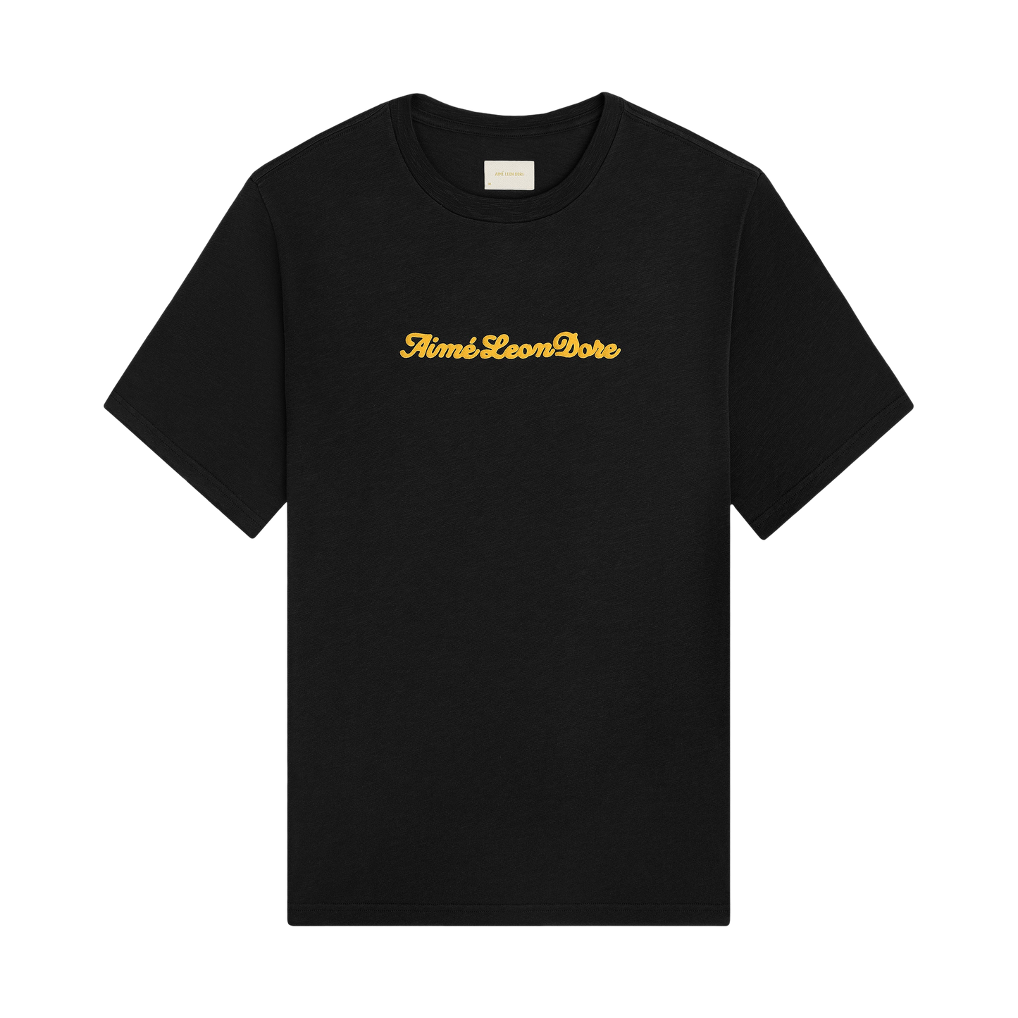 Aime Leon Dore Puff Print Tee - black, yellow | Saturday Concept